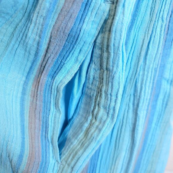 Sundance Adley Sundress Sleeveless Sz Large XL Turquoise Blue Gauze Beach $128 - Picture 7 of 15